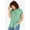 Soft Jade, variant on Women's Plus Size Extended Plus Size Seersucker Shirt