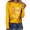 thumbnail image 2 of Long Sleeve Womens Pink Ribbon Breast Cancer Awareness Sweatshirt In This Family No One Fight Alone Crewneck Pullover, 2 of 4