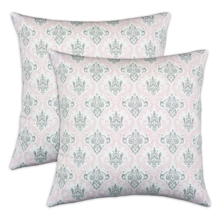 Brite Ideas Living Madison Bella-Storm Twill Self Backed 17 x 17 in. Decorative Throw Pillow - Set of 2