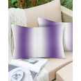 thumbnail image 6 of Purple Ombre Throw Pillow Cover 16 x 24 Inch Decorative Pillow Cover Farmhouse Modern Art Lumbar Pillowcase Seasonal Rectangle Cushion Case for Couch Sofa Bed Living Room, 6 of 7