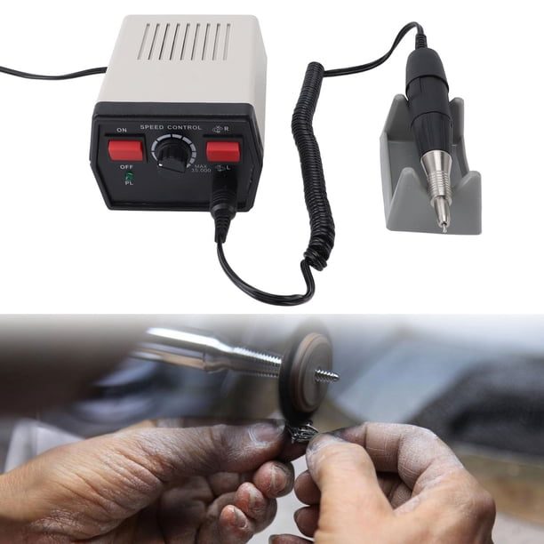 Pulidora Con Micromotor De 35 K RPM, Máquina Pulidora De Pieza De Mano Con Micromotor, Velocidad Ajustable Con Diseño De Mango Grande 102 Para Joyería De Laboratorio,
