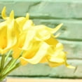 thumbnail image 4 of Morttic 20pcs Artificial Calla Lily Silk Flowers 13.4" for Home Kitchen Wedding Table Decoration (Pure Yellow), 4 of 18