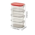 thumbnail image 3 of Household Transparent Plastic Food Storage Box, Rectangular Airtight Container for Dry Goods, Grains, Snacks, Stackable Design for Kitchen and Pantry Organization, Freshness-Sealing, 3 of 6