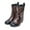 Brown, variant on Tejiojio Fall Clearance Punk Style Mid Boots Women's Non-Slip Rain Boots Outdoor Rubber Water Shoes