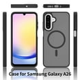 thumbnail image 6 of Designed for Magnetic Samsung Galaxy A26 5G Case,[Compatible with MagSafe] [Military Grade Drop Protection] Hybrid Slim Translucent Matte Shockproof with Anti-Fingerprint Phone Case,Black, 6 of 6