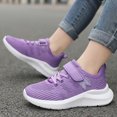 thumbnail image 6 of Zuwimk Boys Girls Shoes Kids Tennis Running Gym Athletic Sneakers Breathable Lightweight for Little Big Kid(Purple,5.5-6 Years), 6 of 9