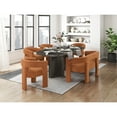 thumbnail image 3 of Lexicon Marais Boucle Fabric Dining Bench in Orange, 3 of 9