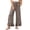 56#Light Brown, variant on Womens Wide Leg Pants Drawstring Elastic High Waisted Ruffle Hem Palazzo Pants with Pockets Mint Green L