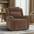 thumbnail image 6 of Bonzy Home Extra Wide Manual Recliner Chair in Soft Brown Fabric,Overstuffed Recliner, Brown, 6 of 7