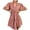 Pink, variant on AOOCHASLIY Clarance Dresses for Women 2022Short Sleeve Dress For Women V Neck Solid Dress Casual Ruffles Dress