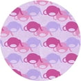 thumbnail image 1 of Ahgly Company Machine Washable Indoor Square Transitional Blossom Pink Area Rugs, 3' Square, 1 of 7