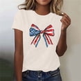 thumbnail image 2 of JSheng Women Casual Graphic Top Fashion Women's Independence Day Printed Casual Short Sleeved T-shirt Tops, 2 of 5