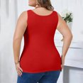 thumbnail image 5 of JOANKDMI Plus Size Tank Tops for Women Sleeveless Summer Scoop Neck Wide Strap Loose Fit Tunic Autumn Casual Vacation Layering Piece Wear,Red,L-5XL, 5 of 7
