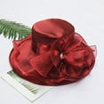 thumbnail image 2 of Tweang Top hat Women Church Hats French Hat Flapper Hat mens dress hats for suits Vintage Hat Formal Hats for Women Fedora Hats for Women Classic Dress Hat Accessories A, 2 of 5