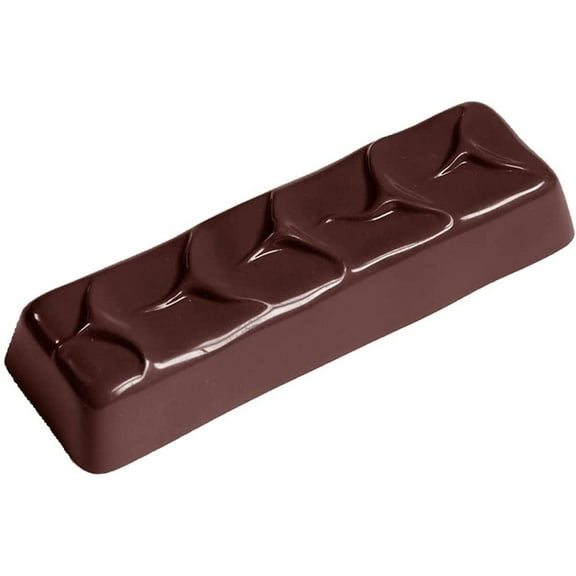 Chocolate World CW2362 Polycarbonate Candy Mold with 8 Enrobed-Bar Cavities, Each 33mm x 105mm x 20mm High