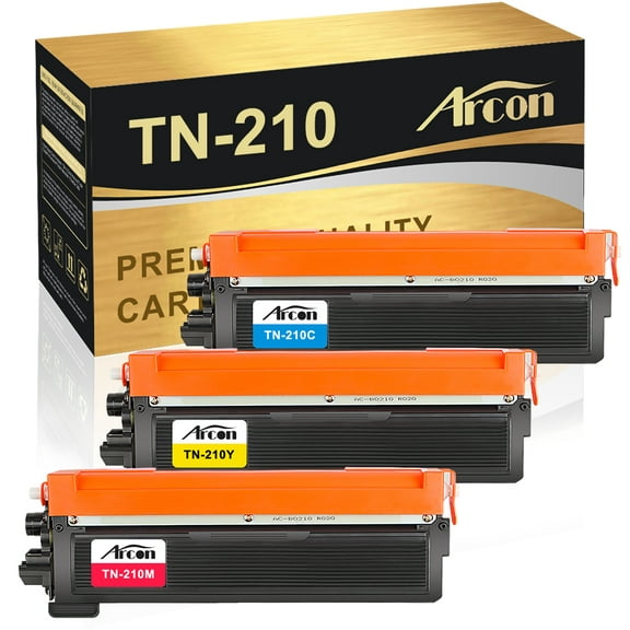 Arcon 3-Pack Compatible Toner for Brother TN210 TN-210C works with Brother HL-3040CN 3070CW 3045CN 3075CW MFC-9010CN 9120CW 9320CW 9125CN 9325CW Printers (Cyan Magenta Yellow)