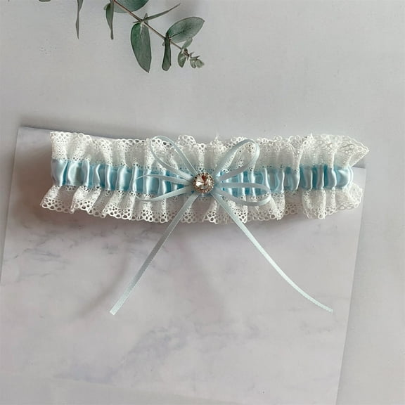 WCJM Blue Lace Blue Garter Wedding Including Personalised Card As A Loving Bride – Wedding Garter Blue As Wedding Wedding Decoration Wedding Bride