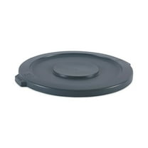 Boardwalk 1868182 Plastic Round Flat-Top Lid for 32 gal. Waste Receptacles - Gray
