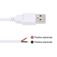 thumbnail image 3 of Unique Bargains 1M/3Ft USB 5V 3A Type-C Pigtail Power Cable, 5Pcs 22AWG USB Plug to 2 Pin Wire Open End Connector Plug, White, 3 of 5