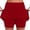 Red, variant on Kureaily Women's Mid Waist Skort With Pockets | Active Casual Two Piece Shorts Skirt Loose Lounge Trousers