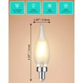 thumbnail image 3 of YWC-E12 LED Bulb 100 Watt, Frosted Candelabra LED Light Bulbs, Dimmable Chandelier Light Bulbs, 2700K Soft White, 7W Equivalent to 100W, Small Base Type B LED Bulbs, 2 Pack, 3 of 4