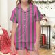 thumbnail image 2 of Odeerbi 2-12 Años Niños Niñas Pijama de Verano de Satén Con Solapa de Muesca Camisas de Manga Corta Pantalones Cortos Conjunto de Dos Piezas de Pijama, 2 of 6