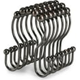 thumbnail image 1 of Ganchos de bronce para cortina de ducha, 12 unidades - Ganchos de baño de acero inoxidable, resistentes a la corrosión, anillos deslizantes anticaídas para barras de cortina de ducha,, 1 of 7