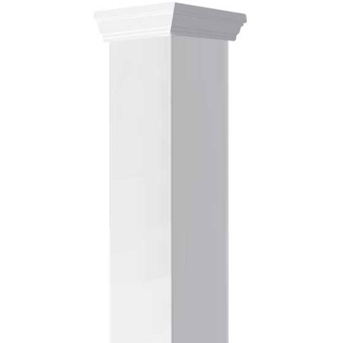 Ekena Millwork 08"W x 04'H Craftsman Classic Square Non-Tapered, Smooth Column, Crown Capital & Crown Base