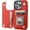 Red, variant on MYKOMI Compatible with iPhone 15 Pro Wallet Case with Card Holder, PU Leather Kickstand Card Slots Case, Double Magnetic Clasp and Durable Shockproof Cover 6.1 Inch (Blue)
