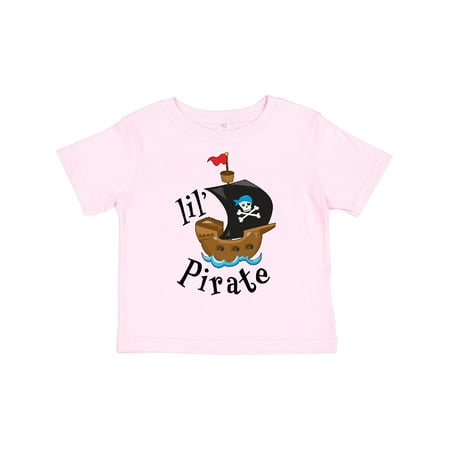 

Inktastic Lil Pirate Pirate Ship Blue Bandana Boys or Girls Toddler T-Shirt