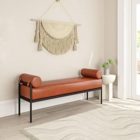 Barrow Bench Brown Bench, Modern Style, Seats up to 2, Plywood, Indoor Living