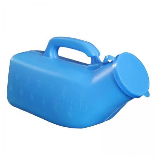 2x Botella para Orinar para Hombres,Orinal para Hombres,con Asa de Tapa,Olla de Recolección de Orina Liviana,Orinal Masculino,botella para Orinar para 2 piezas