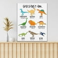 thumbnail image 2 of HFDF Dinosaur Room Decor for Boys Dinosaur wall decor Christian Bible Verse God Says I am for Kids Canvas Wall Art Painting Paints Picture for Playroom Kids Room Classroom Nursery, 12x18inch Framed, 2 of 4