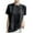 Black-03, variant on Mittory Women's Knit Blouse Elegant Short Sleeve Round Neck Loose Jacquard Top Dressy Office Work Shirt