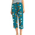 thumbnail image 5 of Frostluinai Womens Pajama Pants Capri Lounge with Pockets Comfy Drawstring Pj Bottoms Casual Halloween Ghosts Pumpkin Graphic Print Sleepwear S-3XL, 5 of 6