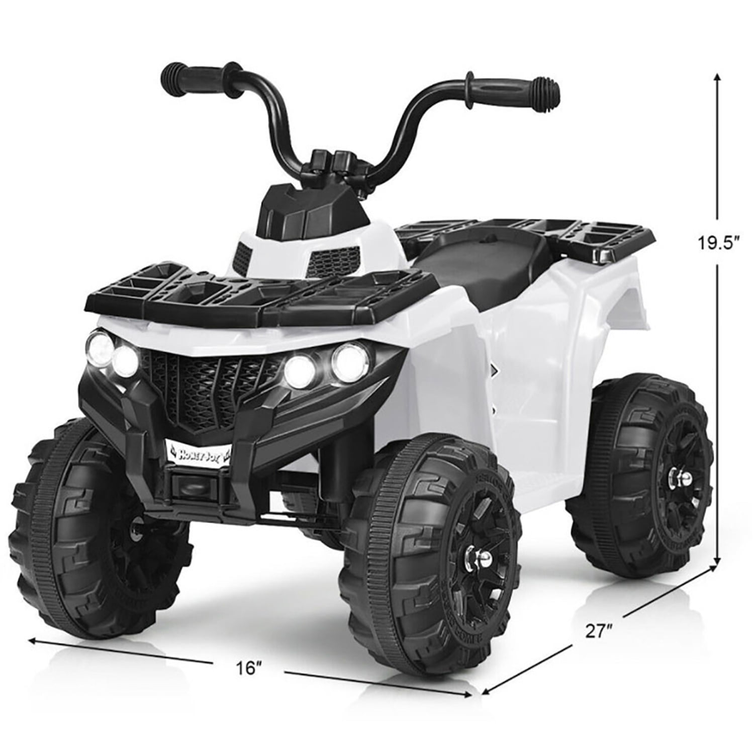 Barara King 6 V Powered Ride-On Toy ATV Quad Car with LED Lights and Wear Resistant Wheels