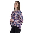 thumbnail image 3 of Moomaya Keyhole Neck Top For Women Casual Cotton Printed Flared Sleeve T-Shirt, 3 of 8
