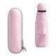 thumbnail image 1 of Paraguas de viaje para hombres y mujeres, paraguas para el sol y la lluvia, miniparaguas, sombrilla, rosa con estuche, 1 of 9