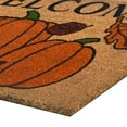thumbnail image 3 of Kate Aurora Fall Autumn Foliage & Pumpkins Bristled Outdoor All Season Welcome Mat - 18"x30", 3 of 4