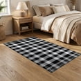 thumbnail image 2 of ODIKA 5'x7' Washable Area Rug Easy Care, Non-Shedding, Pet Friendly, Door Plaid Welcome Farmhouse Bold Gingham Grid Border Front Layered for Small Living Room, Bedroom, 2 of 7