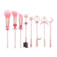 thumbnail image 1 of LinenLoon Makeup Brush Set w\\/ Pouch - Rose Gold Cosmetic Brushes With Sailormoon Gems (MJ155)。, 1 of 5