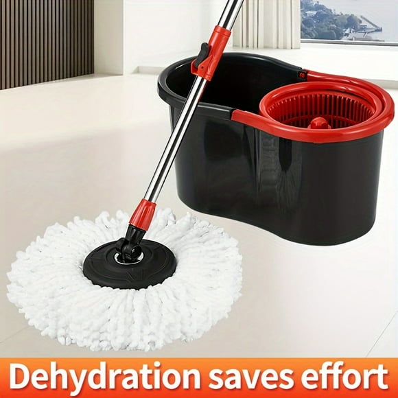 1 Set, Household Spin Mop And Bucket Set With 3 Mop Heads, Household Rotating s