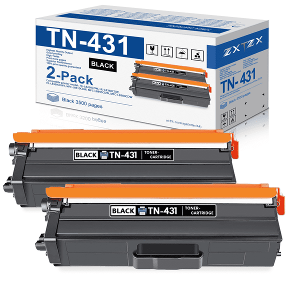 TN431 Toner Compatible for Brother TN431 Toner Cartridges for HL-L8360CDW Printer (2Pack)