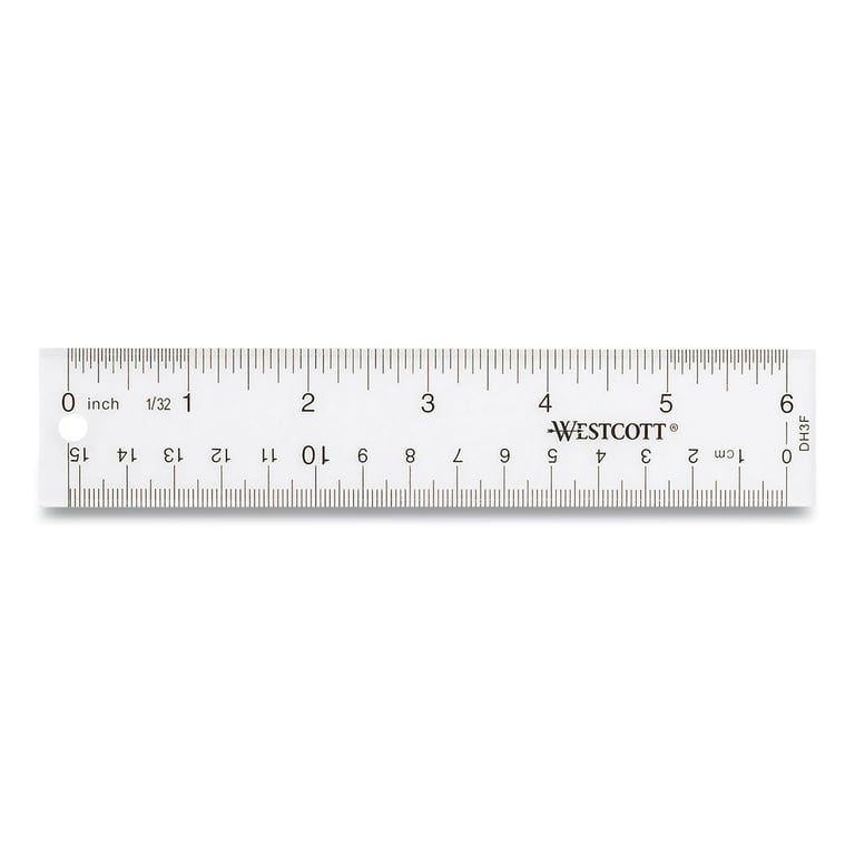 Clear Flexible Acrylic Ruler, Standard/Metric, 12 Clear Flexible Acrylic Ruler, Standard/Metric, 12