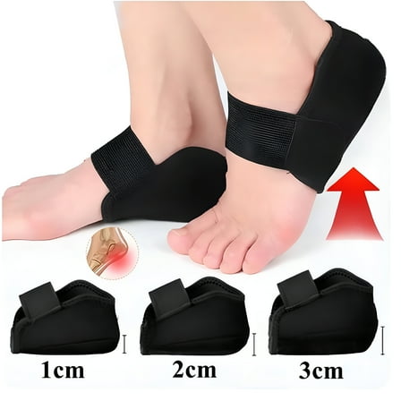 XIRQI 1-3cm Invisible Height Increase Silicone Socks Gel Heel Pad Orthopedic Arch Support Heel Cushion Soles Insole Foot Unisex