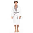 thumbnail image 2 of Skylinewears Men Robe Terry Cotton Robe Shawl Collar Bathrobe Spa Robes Housecoat Terry Toweling Sweat Steaming Clothes Sleepwear Shower Robe Gowns, 2 of 6