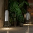 thumbnail image 2 of Outdoor Floor Solar Light 2-Pack, All-Weather Wicker Solar Patio Lamp, Gray, 2 of 8