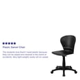 thumbnail image 5 of Emma + Oliver Low Back Black Plastic Swivel Task Office Chair, 5 of 13