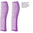 thumbnail image 4 of Smooth Surface Comb 2pcs Hair Comb Set Wide Fine Tooth Combs for Hair Types Lightweight Sturdy Hair Styling Essentials for Home Travel for Straight, 4 of 8