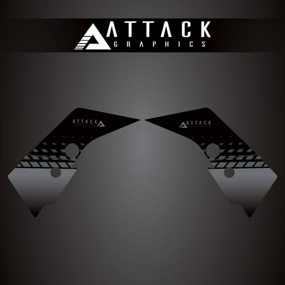 Attack Graphics Tank Protection Decals Sides Black/Grey for Yamaha TENERE 700 2021-2024
